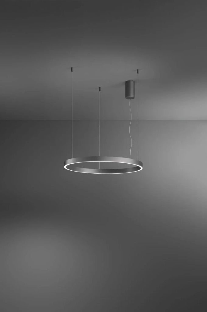 Sospensione in metallo e alluminio  Grigio Etere LED 87W 3000K CRI?80 220-240V 50/60Hz 6090Lm biemissione