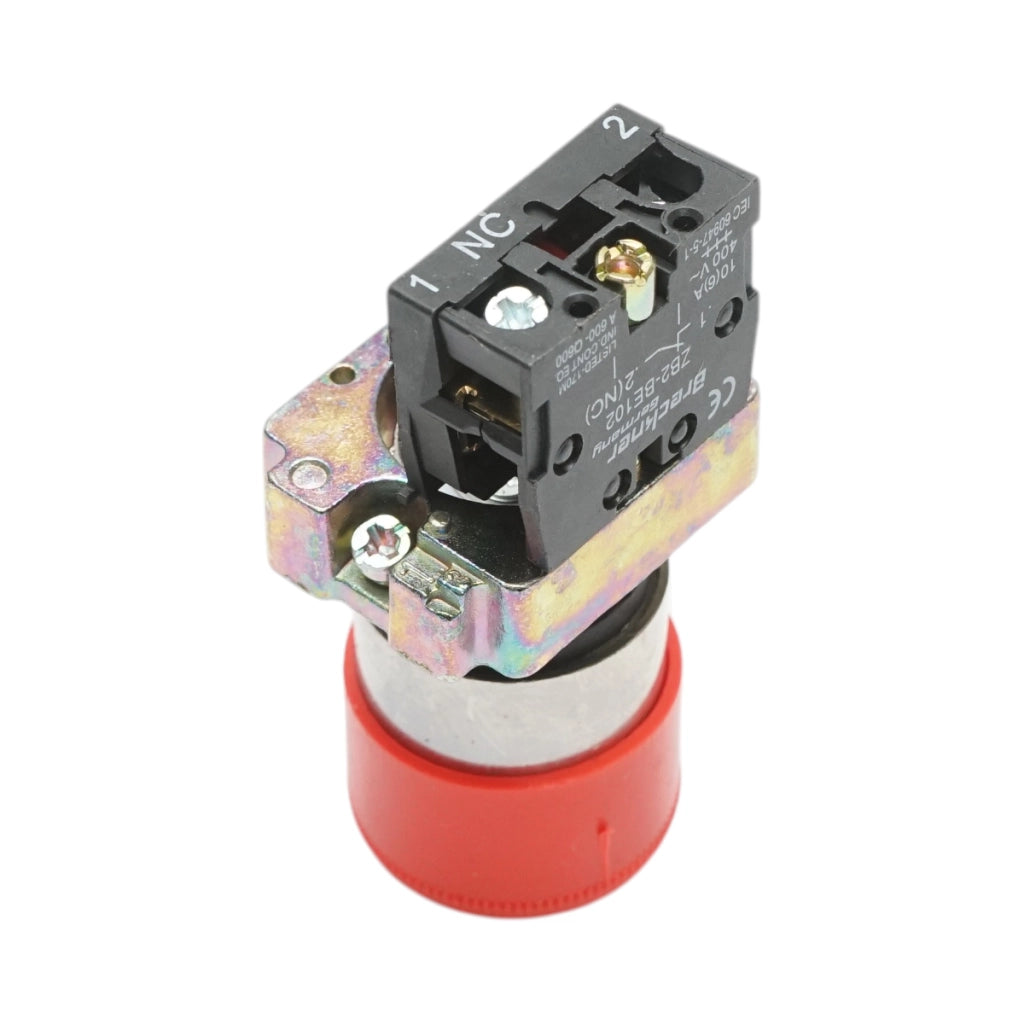 Pulsante di arresto di emergenza rosso con sgancio a rotazione 1NC, 400V/10A, 30mm LAY5 Breckner Germany