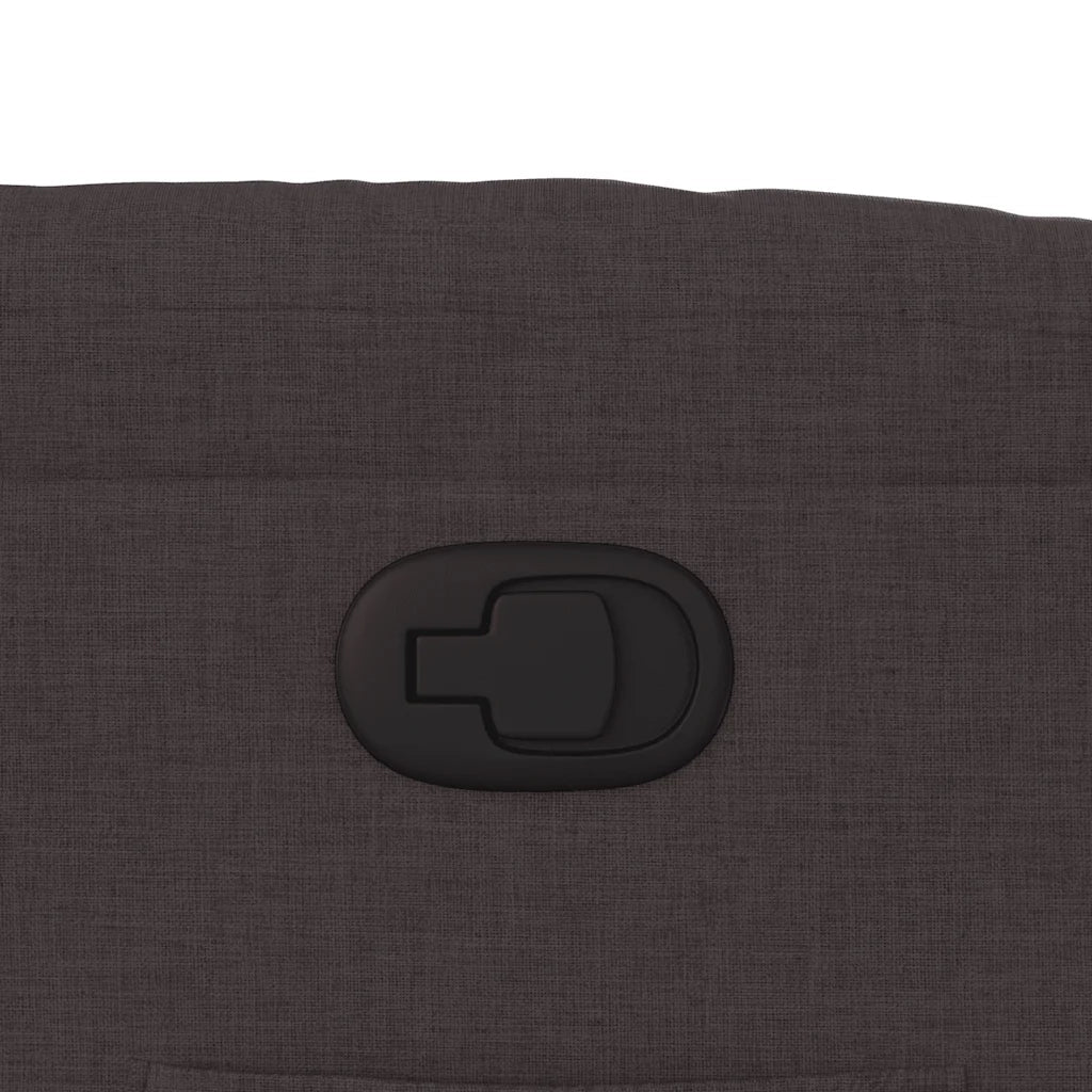Poltrona Reclinabile Marrone Scuro in Tessuto 374152