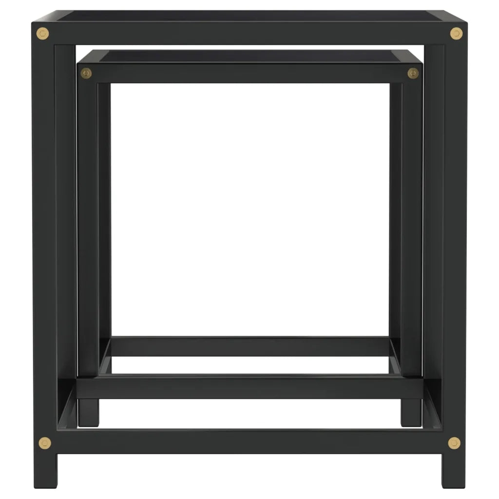 Tavolini 2 pz in MDF Neri cod mxl 68475