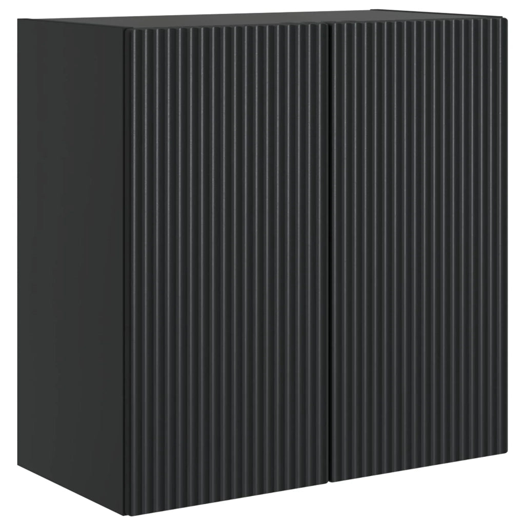 Mobiletto a muro Nero 59 x 31 x 60 cm Legno ingegnerizzato