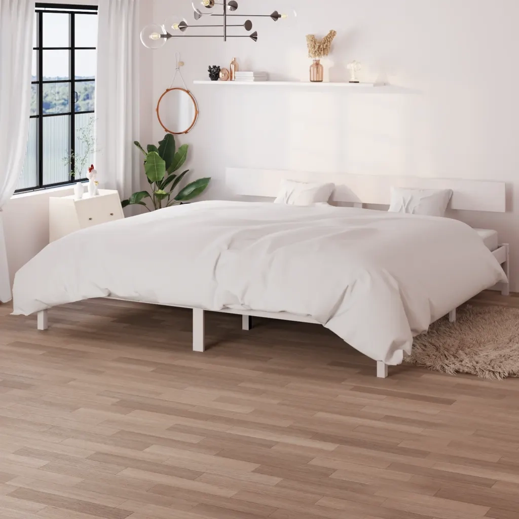 Giroletto Bianco in Legno Massello 180x200 cm Super King 810163