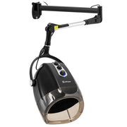 Casco asciugacapelli da parete con funzione ionica 1000 watt 70°C plastica nera e acciaio 14_0008555