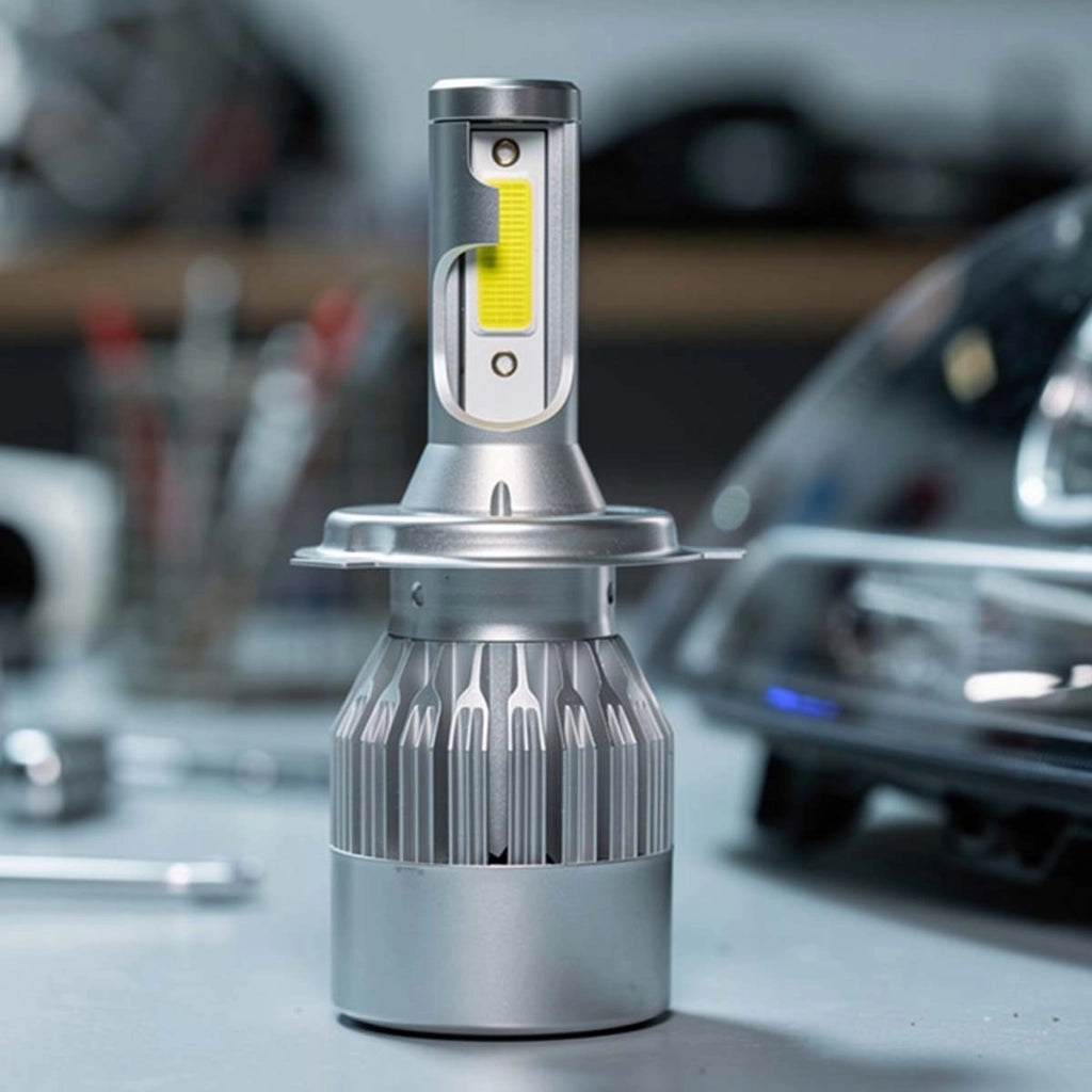 Lotto di 2 lampadine LED C6 H4 24W per faro automobilistico, illuminazione ad alta intensità Argento Avizar