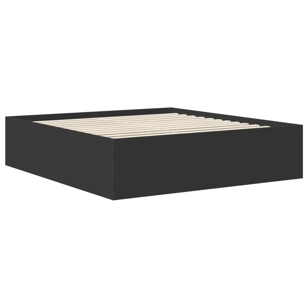 Struttura del letto Nero 200 x 200 cm Legno multistrato