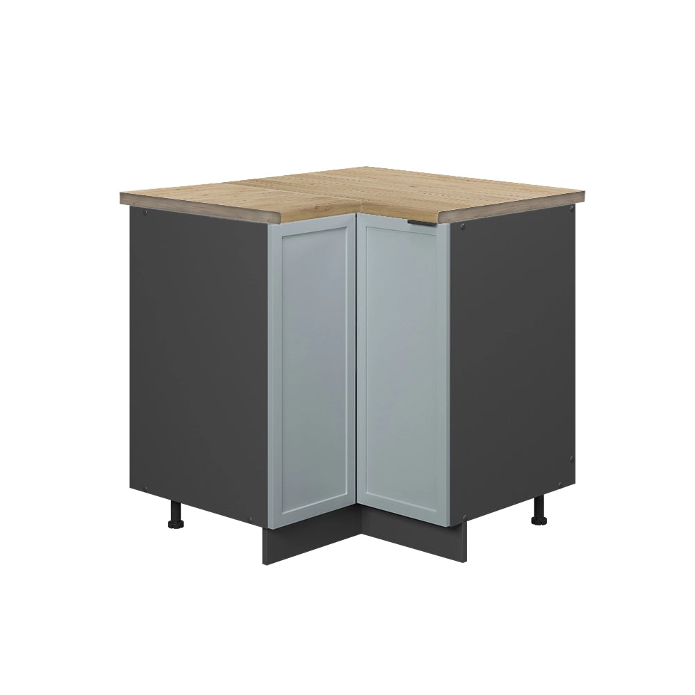 Mobile ad angolo cucina Fame-Line Blu-grigio chiaro/Antracite 80.5 cm, PL Rovere Vicco