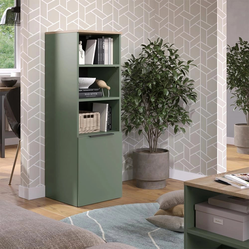 Armadio universale Wido, Verde, 40.2 x 120 cm con una porta, adatto per la conservazione di oggetti domestici