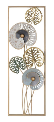 Pannello Decorativo 3D in Metallo con Design Naturale - 31,2 x 5,5 x 90 cm