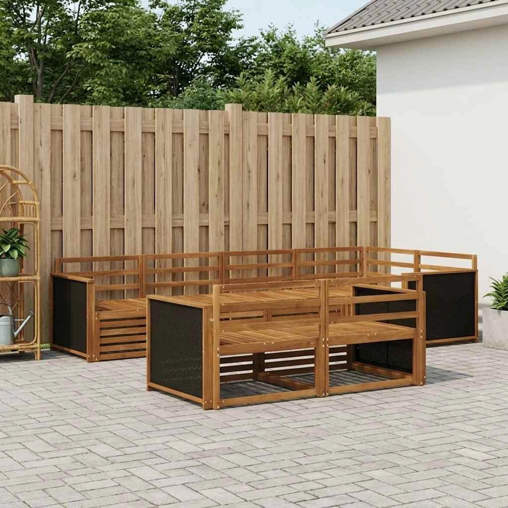 Set di divani da esterno 7 pz Naturale 3383462