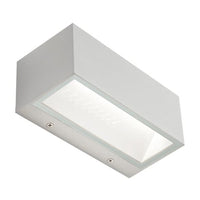 Applique Da Esterno Maxi Biemissione Box Alluminio Bianco 40W Led 3000K
