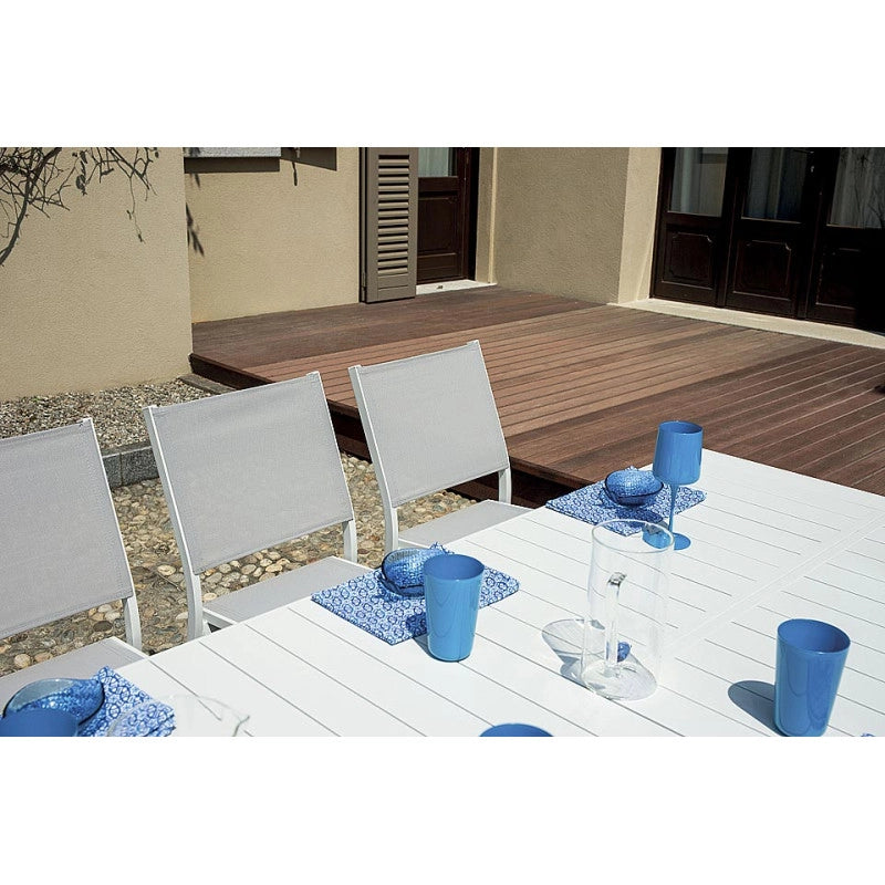 Tavolo Naxos 160/240X90 Alluminio Bianco - Gambe Scorrevoli Moia