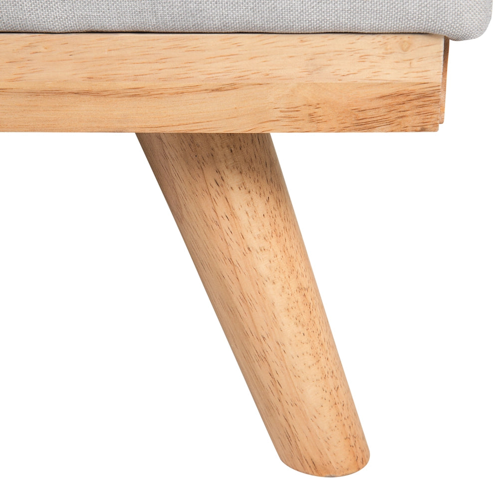 Divano letto Click Clack a 3 posti per soggiorno moderno trapuntato grigio chiaro