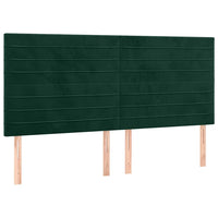Testiera a LED Verde Scuro 180x5x118/128cm in Velluto 3122627