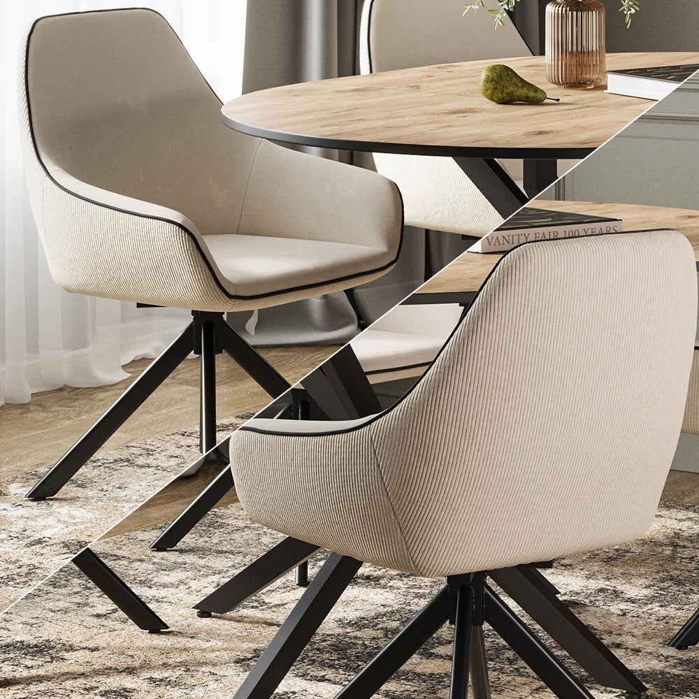 Vicco Lounge chair Beige Set di 2