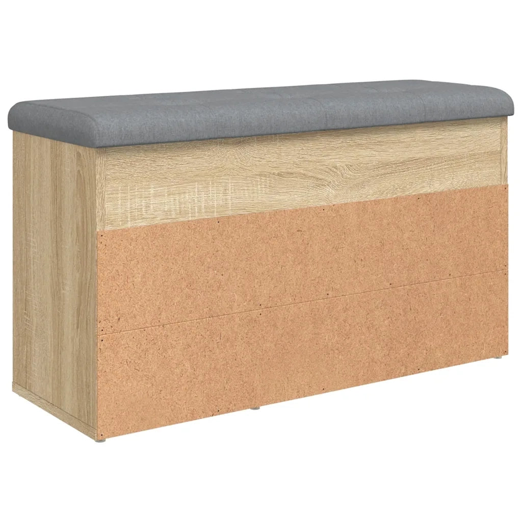 Panca Porta Scarpe-Sgabello-Panca Scarpiera Rovere Sonoma 82x32x45,5cm Legno Multistrato
