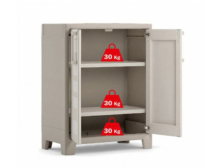 Armadio Basso da Esterno o interno Kis Gulliver cm 44 x 80 x 100 2 Ripiani