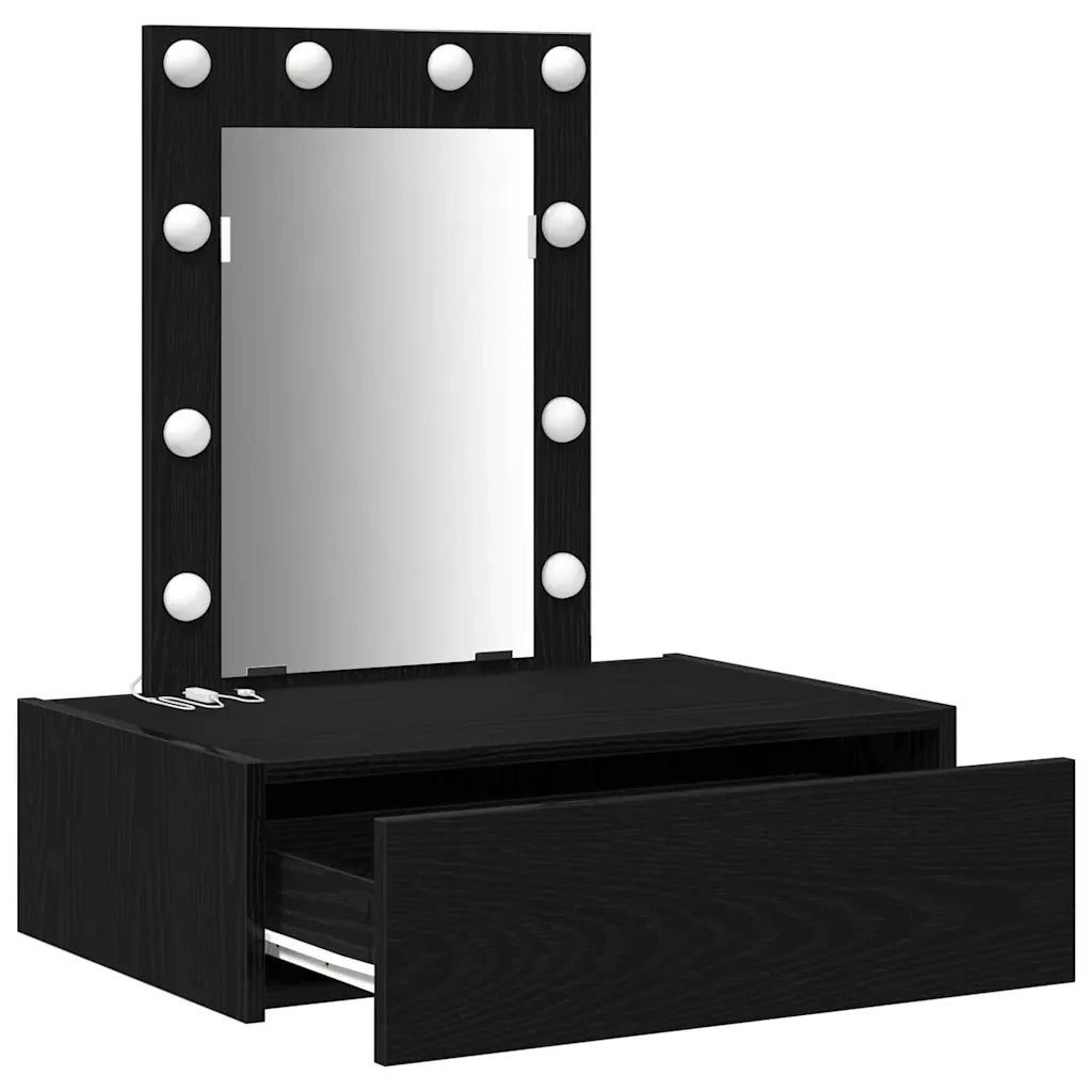 Toeletta | Tavolo da Trucco Nero 60 x 40 x 70 cm Legno multistrato
