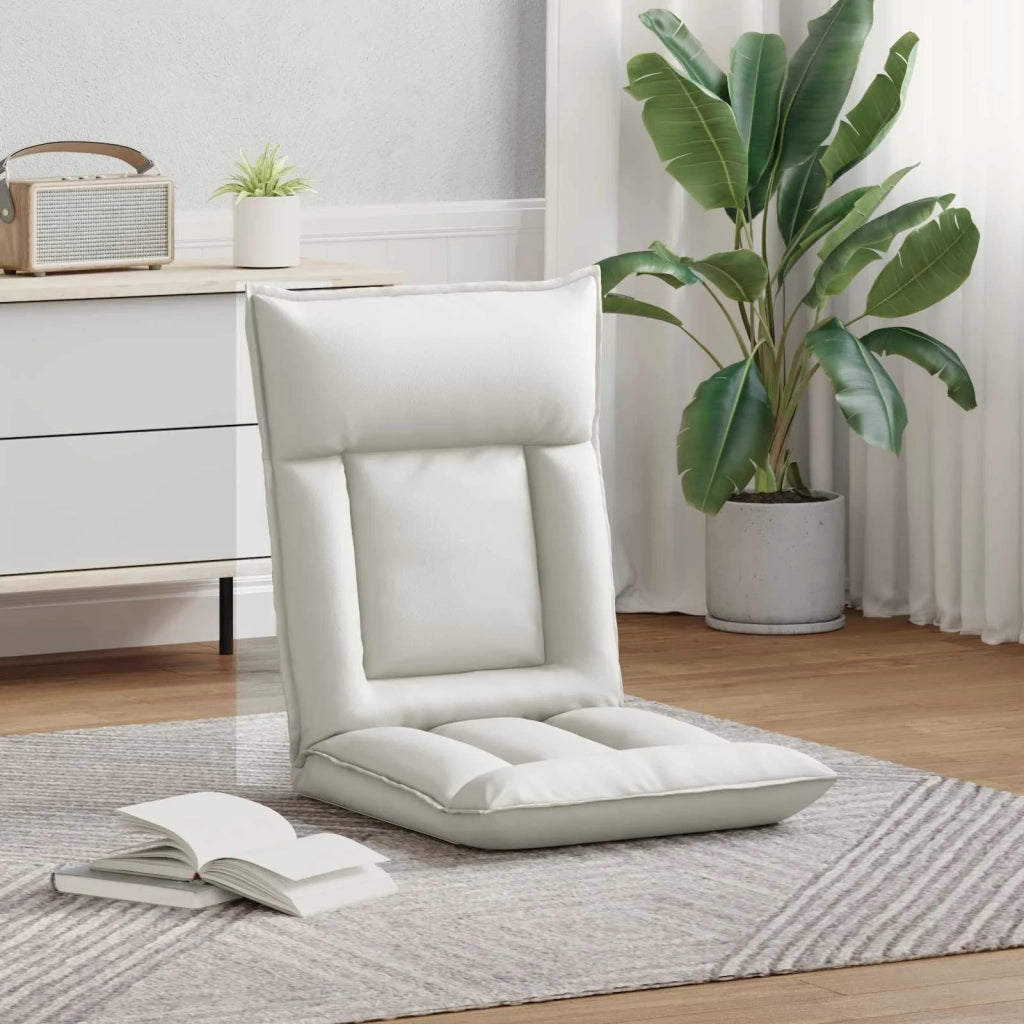 Sedia da Pavimento Bianco 55 x 61 x 70 cm Pelle Sintetica 42028188