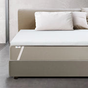 Topper Memory Foam 100 x 200 | Correttore Materasso 6 cm | Coprimaterasso con Rivestimento Sfoderabile Antibatterico e Antimicotico