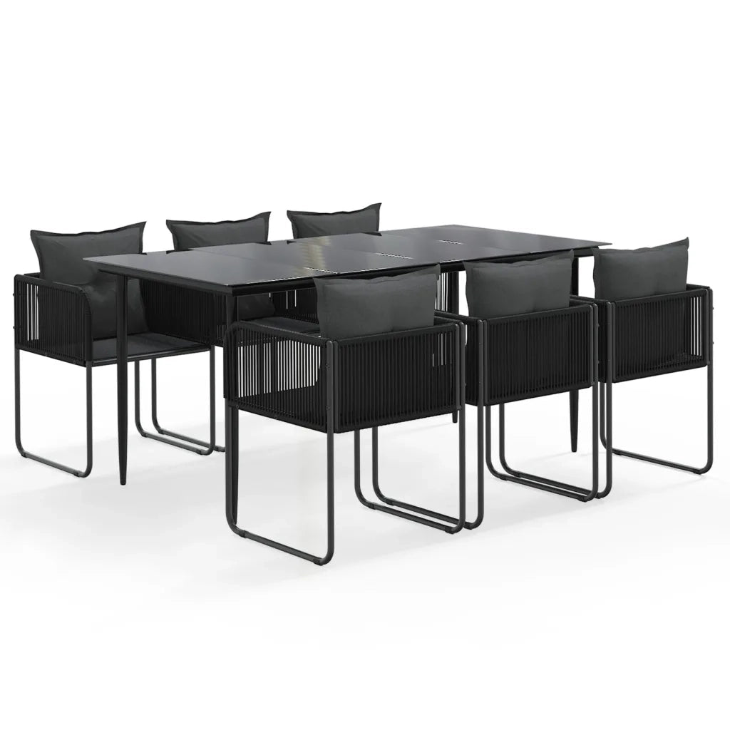 Set da Pranzo da Giardino 7 pz Nero  cod mxl 50434