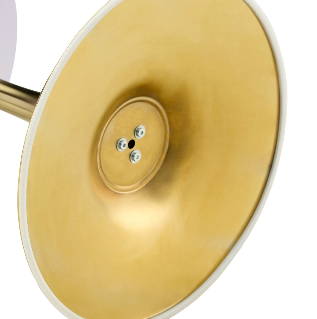 Tavolo rotondo a tulipano bianco in MDF e metallo, Ø 80 cm