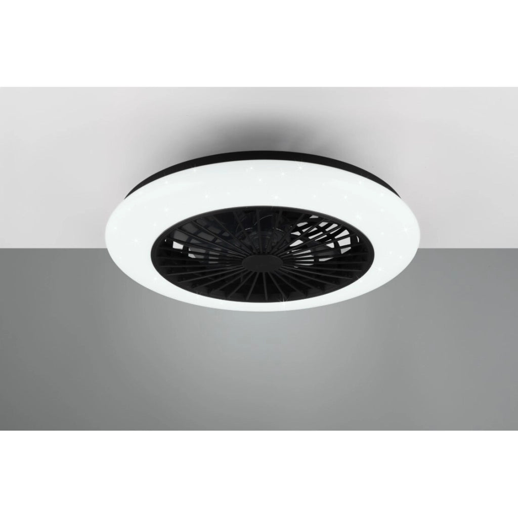 VENTILATORE PLAFONIERA LED STRALSUND 50CM 20W NERO