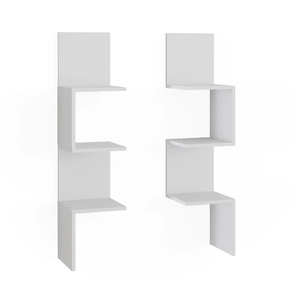 Scaffale ad angolo Paolo Bianco 28 x 116.4 cm Set di 2 Vicco