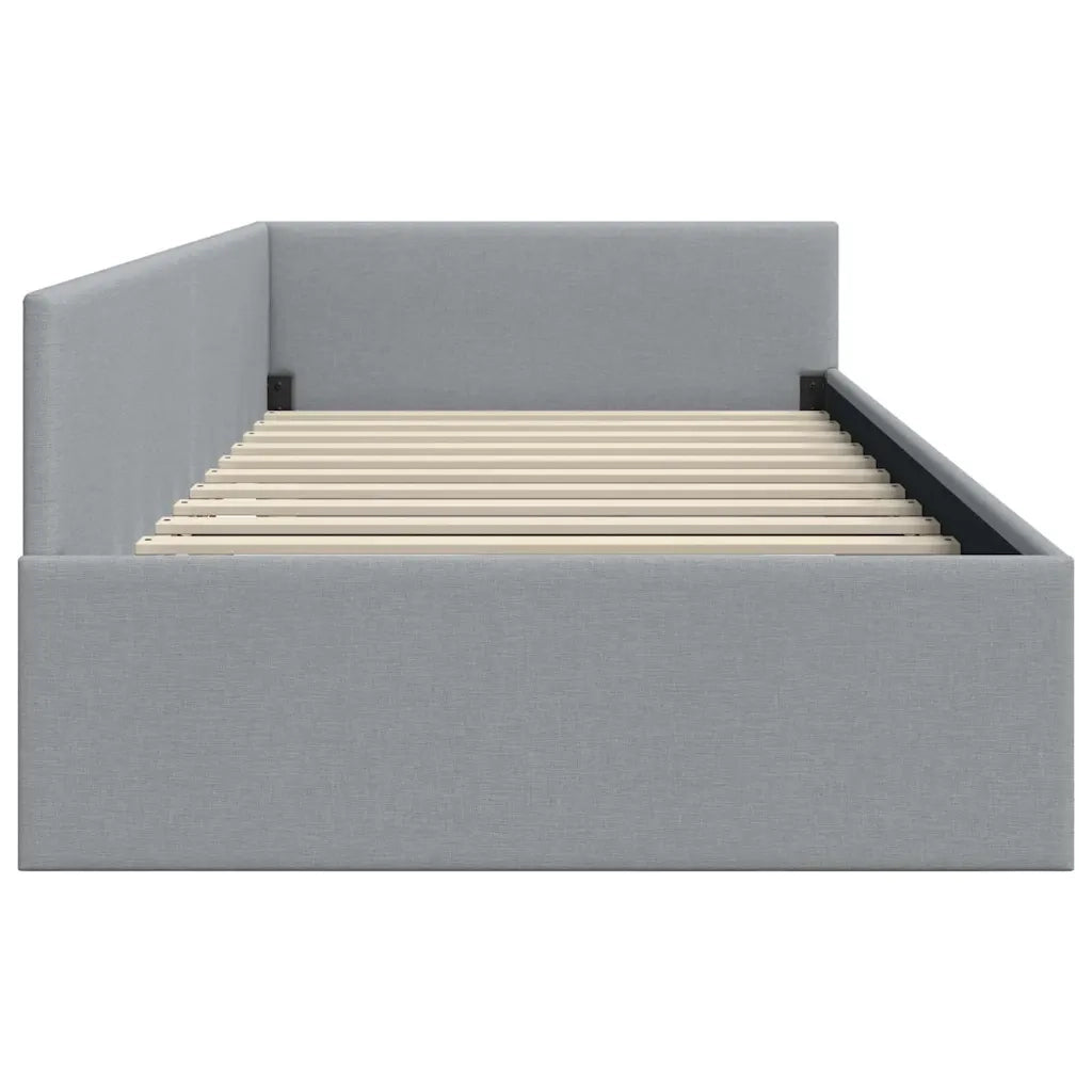 vidaXL Cornice del letto ad angolo Grigio chiaro 90 x 200 cm