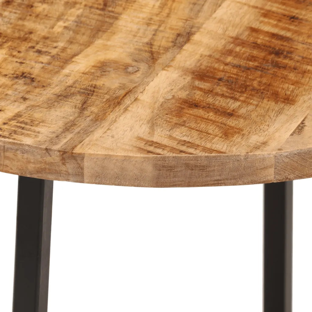 Tavolo da Salotto 45x45x40cm in Legno Massello di Mango e Ferro 371969
