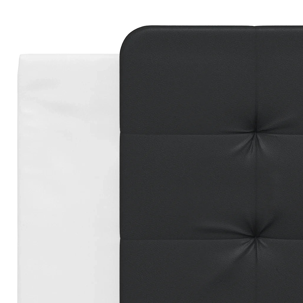 Giroletto senza Materasso Zadar Bianco e Nero 180x200 cm in Similpelle 3208204