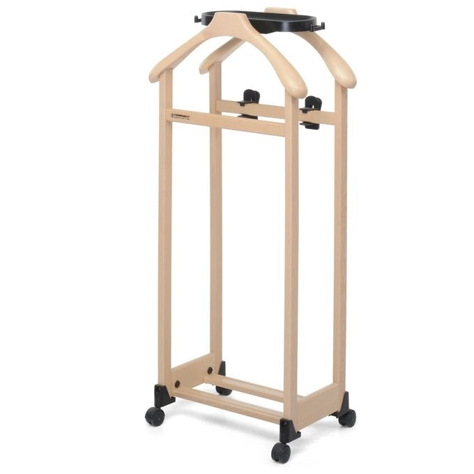 Foppapedretti 9900395003 IlMettinsieme Indossatore Servomuto Legno Faggio Due Spalle Porta Pantaloni Portascarpe Rotelle colore Naturale