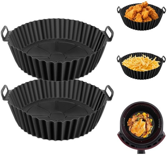 Accessori per Airfryer - 2 pezzi - Silicagel ecosostenibile - Resistente a elevate temperature - Flessibile e non deforme - Forma in silicone per Airfryer