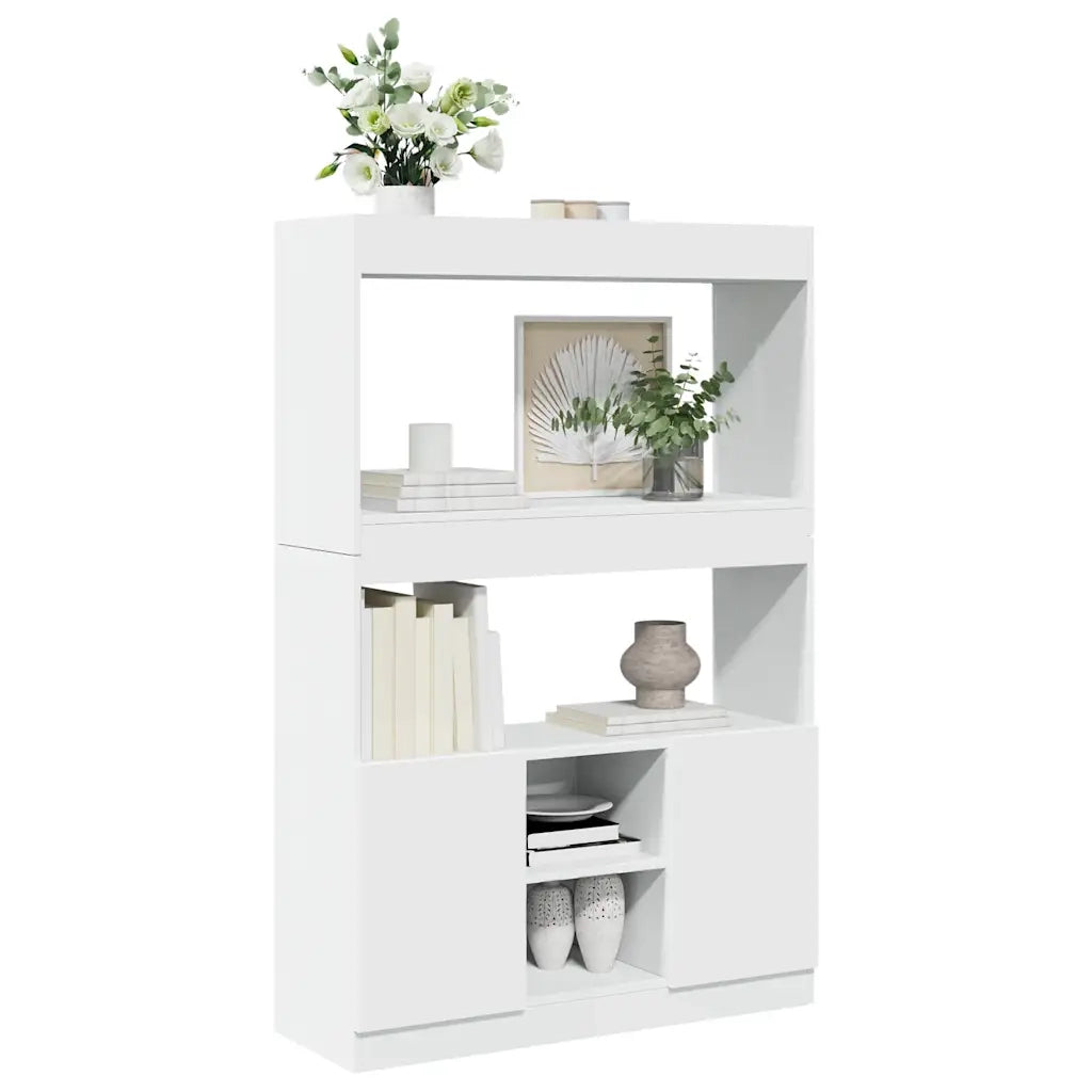 Credenza Bianca 92x33x140 cm in Truciolato 3309609