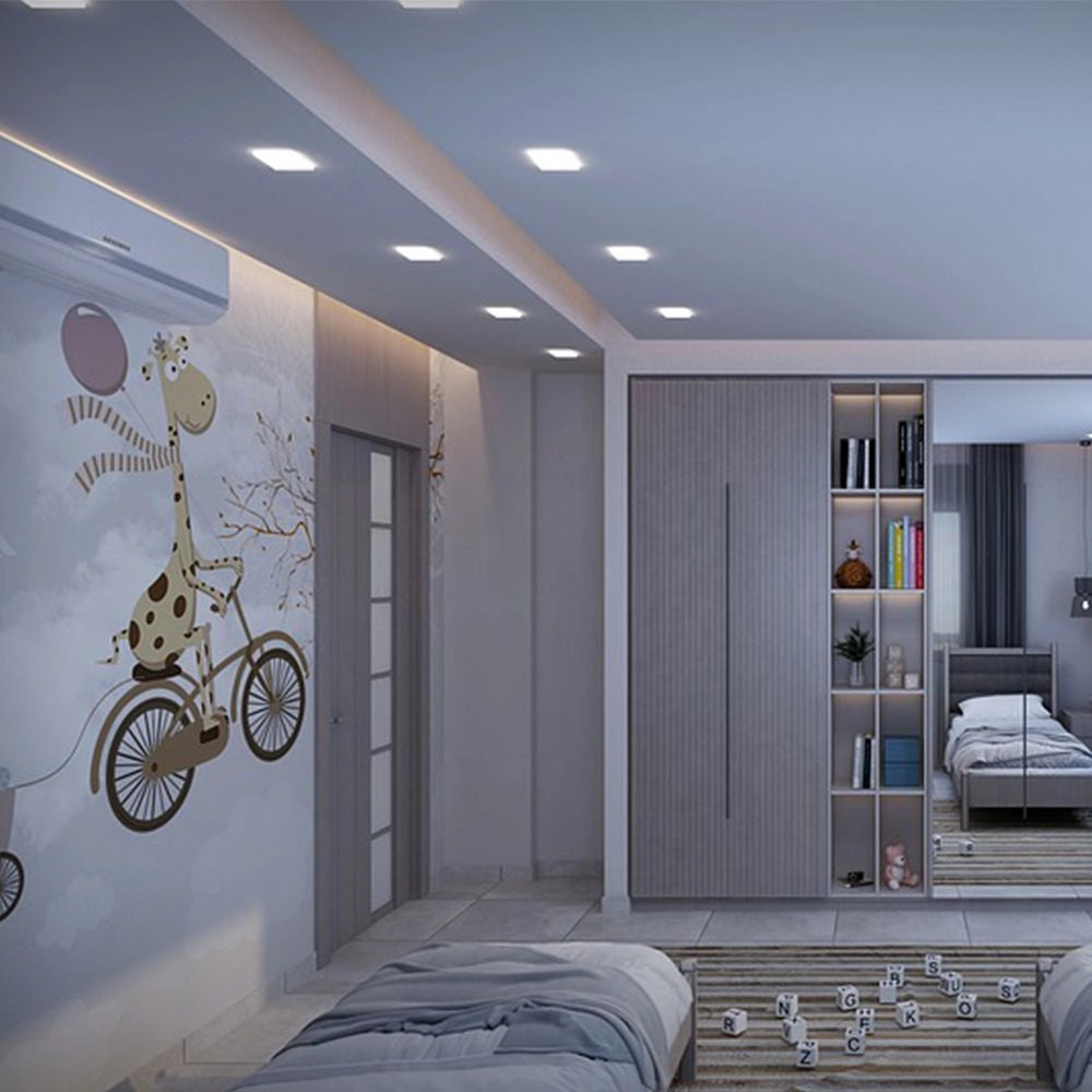 Downlight LED incasso quadrato bianco IP54 24W 4000K Videx