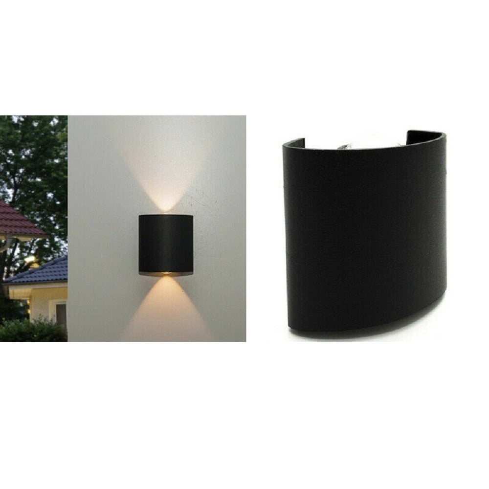 Trade Shop - Applique Da Parete Ovale Led Cob Esterno 3w Doppia Emissione Lampada Ip65 Es48 -