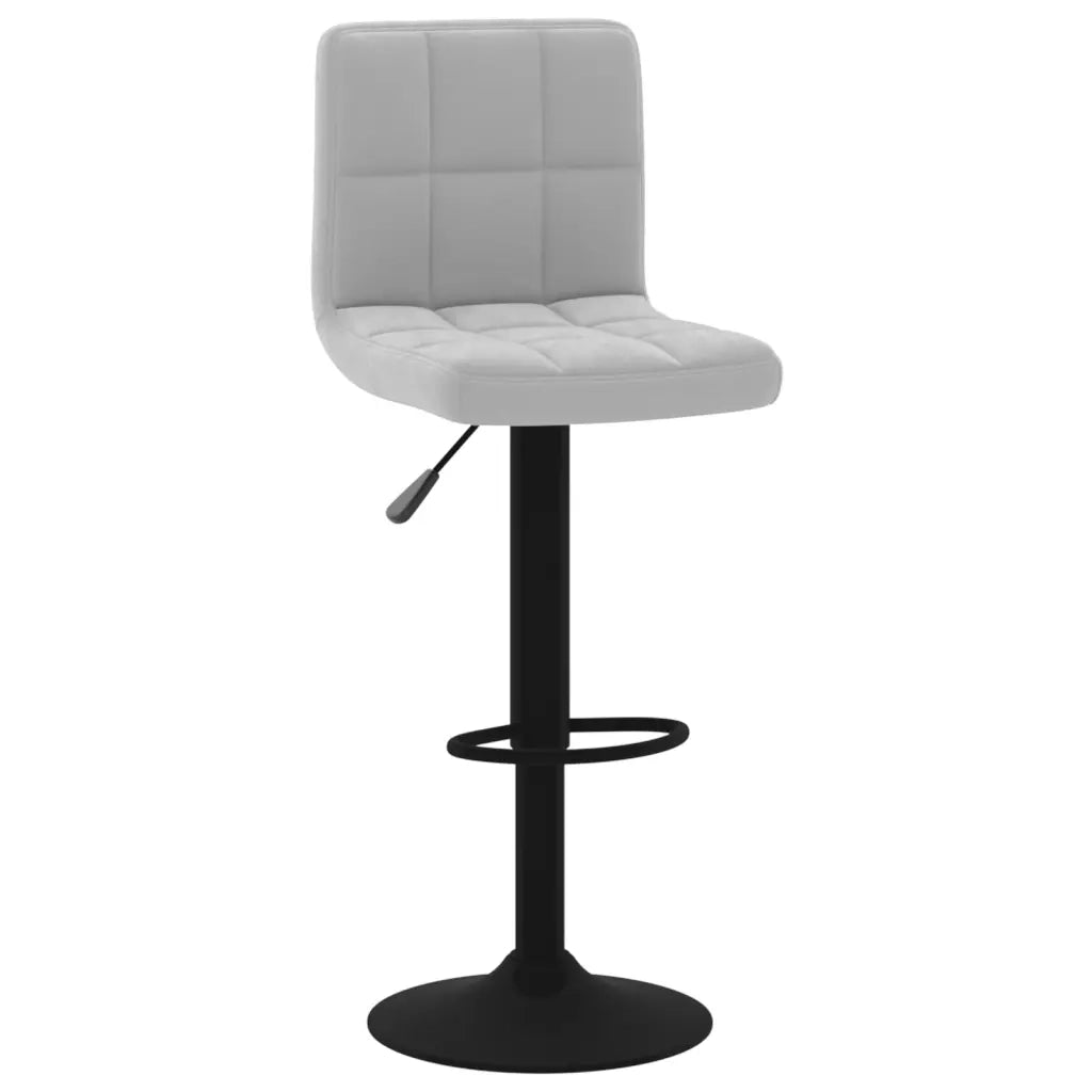 Sgabello da Bar Grigio Chiaro in Velluto cod mxl 70347