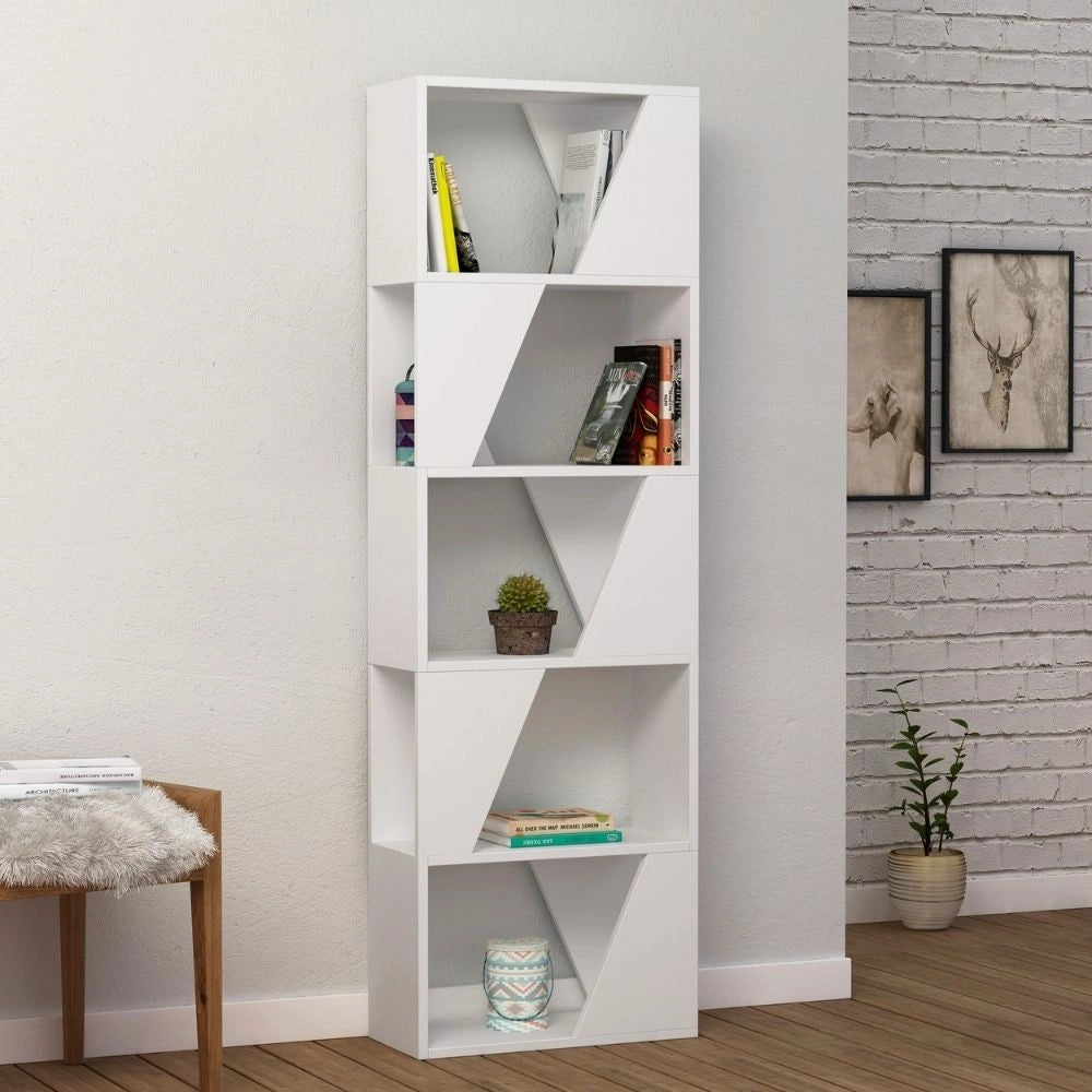 Libreria Frame 54x168 cm 5 ripiani bianca