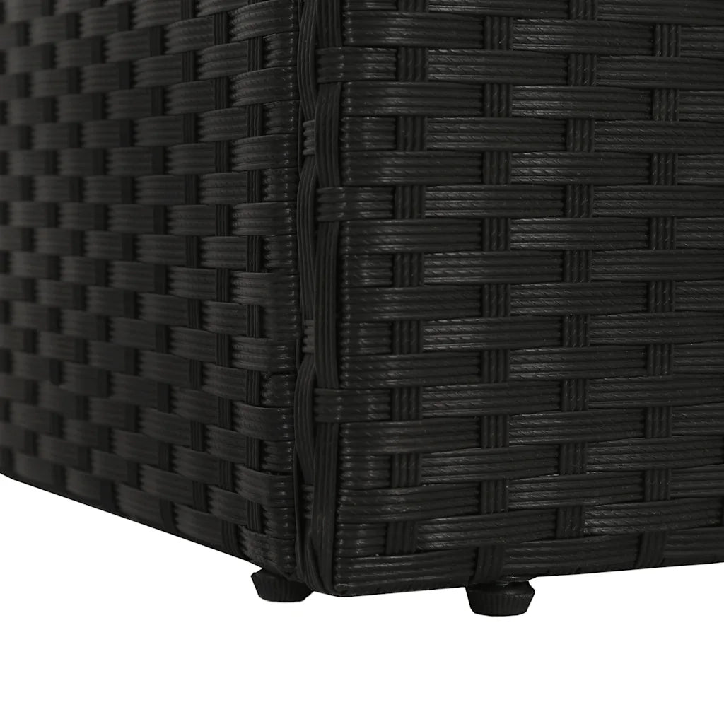 Lettino da Giardino Nero 195x60 cm in Polyrattan 43953