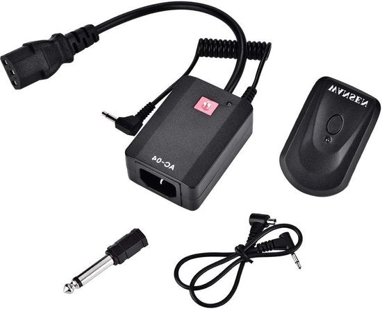 Flitsontspanner AC-04-kanalen radio studio flitsontspanner per fotocamera DSLR colore nero - Punto caldo aggiunto.