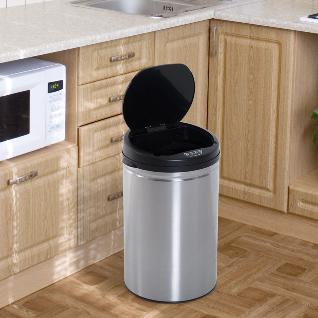 Cestino Rifiuti 30L con Sensore Movimento ¨C Zephmum ¨C Acciaio Inossidabile