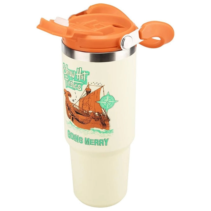 Paladone One Piece Bicchiere Isolato 900ml Capacita' Base Stretta con Maniglia Colore Crema