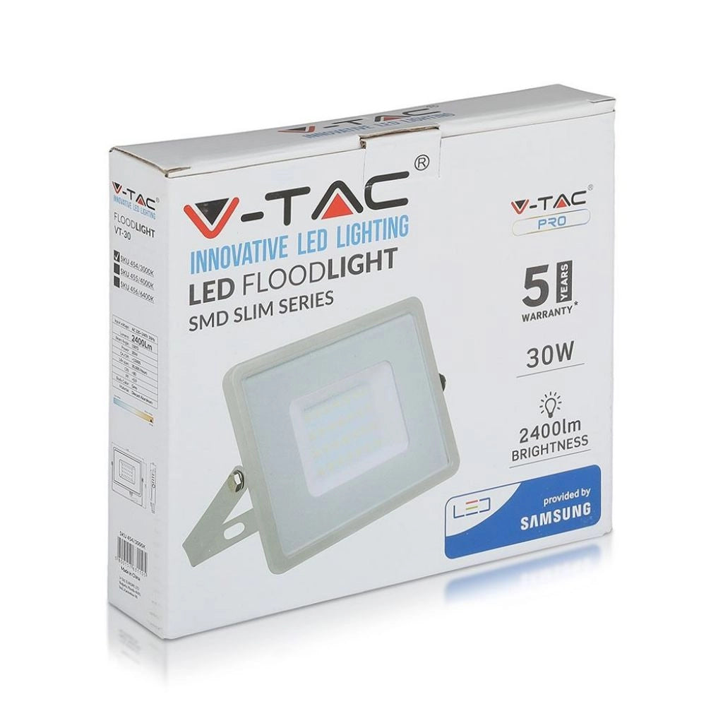 Faretto a LED da esterno 30W SMD SAMSUNG CHIP GRIGIO 3000K