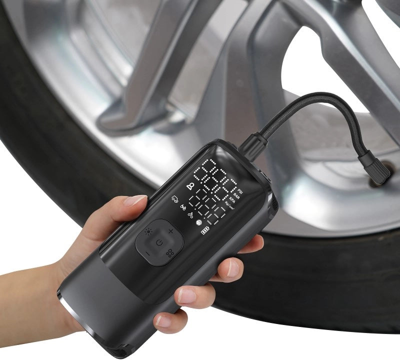 POWER BANK 4000MAH USBC CON AIR COMPRESSOR LED DISPLAY
