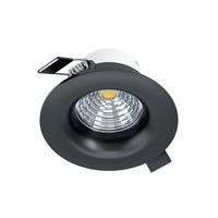 Faretto Ad Incasso Moderno Saliceto Alluminio Nero Led Integrato 6W 2700K Ip20