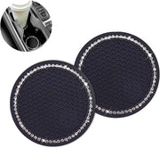 Set di 2 Bicchieri universali per auto con strass, antislip e decorazione auto accessori in nero
