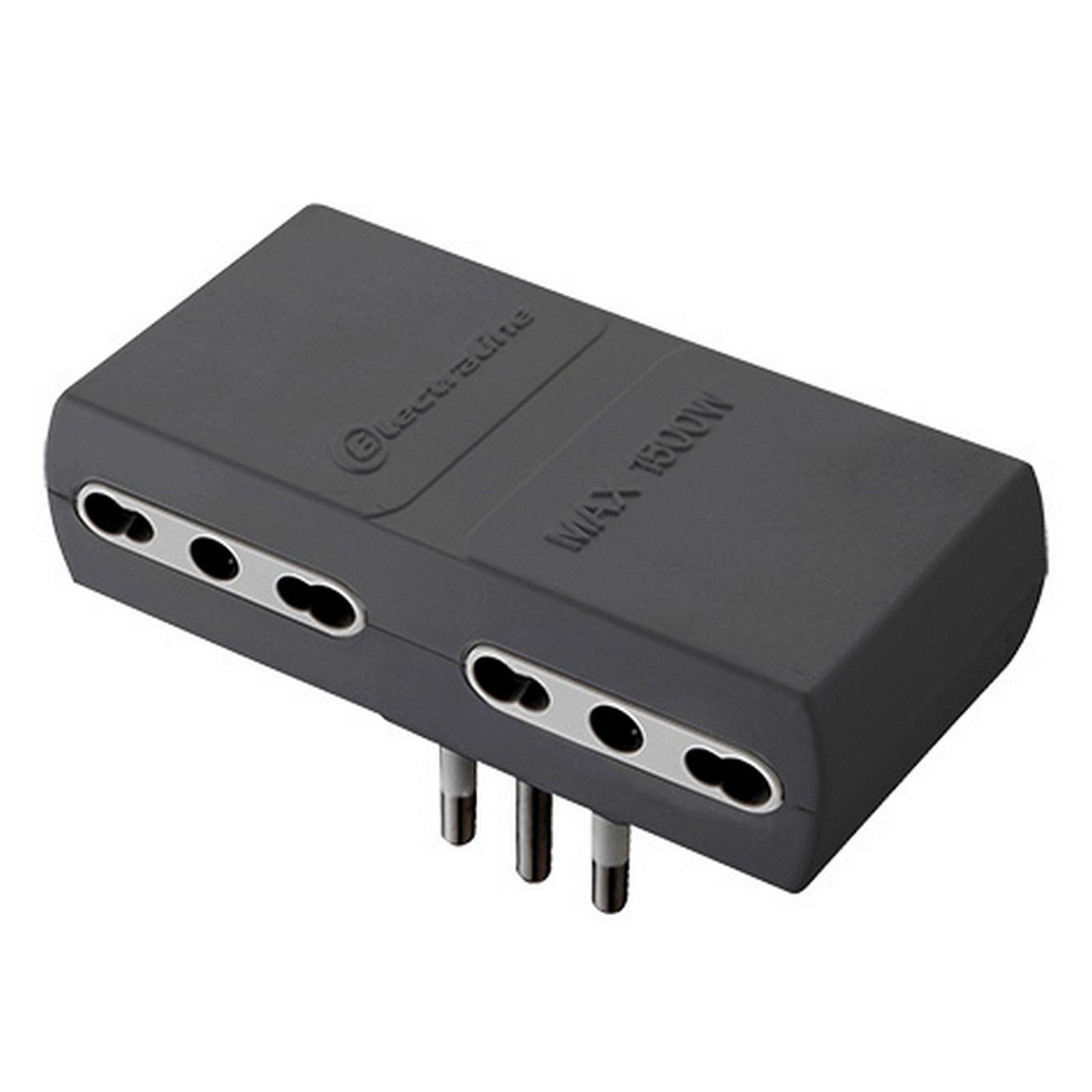 adattatore piatto 16a-4prese bipasso nero figura.12 cod:ferx.98611