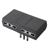 adattatore piatto 16a-4prese bipasso nero figura.12 cod:ferx.98611