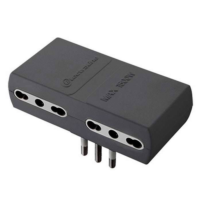 adattatore piatto 16a-4prese bipasso nero figura.12 cod:ferx.98611