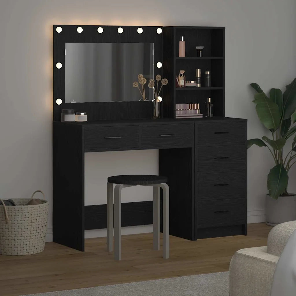 Tavolo da Trucco Nero 78.5 x 41 x 135 cm Legno multistrato 3334192