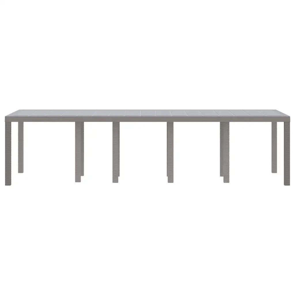 Tavolo da Giardino Grigio chiaro 300 x 100 x 73 cm polyrattan